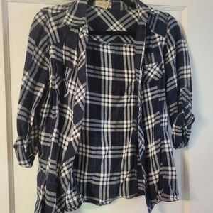 Blue Plaid Button Up